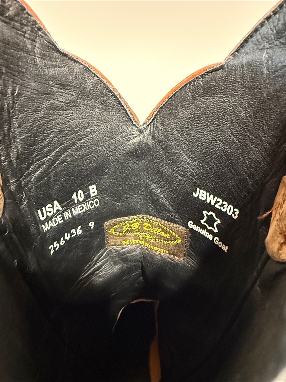 J.B Dillon Distressed Cowgirl Boots Size 10B Goat Leather - Picture 14 of 17